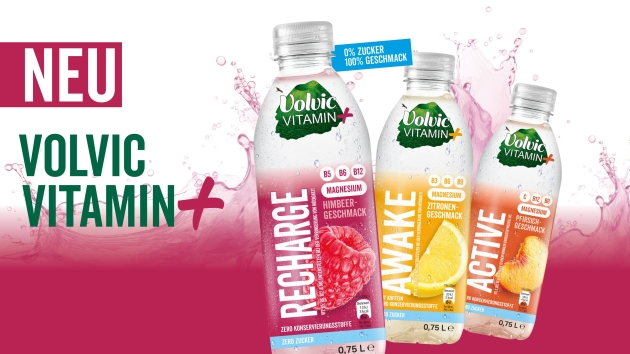Volvic erweitert das Sortiment um Mineralwasser mit Vitaminen - Quelle: Volvic